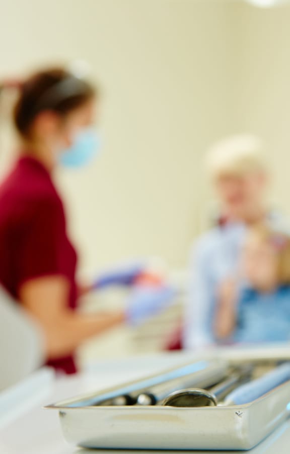 Close up of dental tools